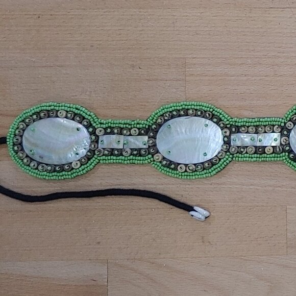 Bohemian style Shell Belt, Green - Picture 3 of 7